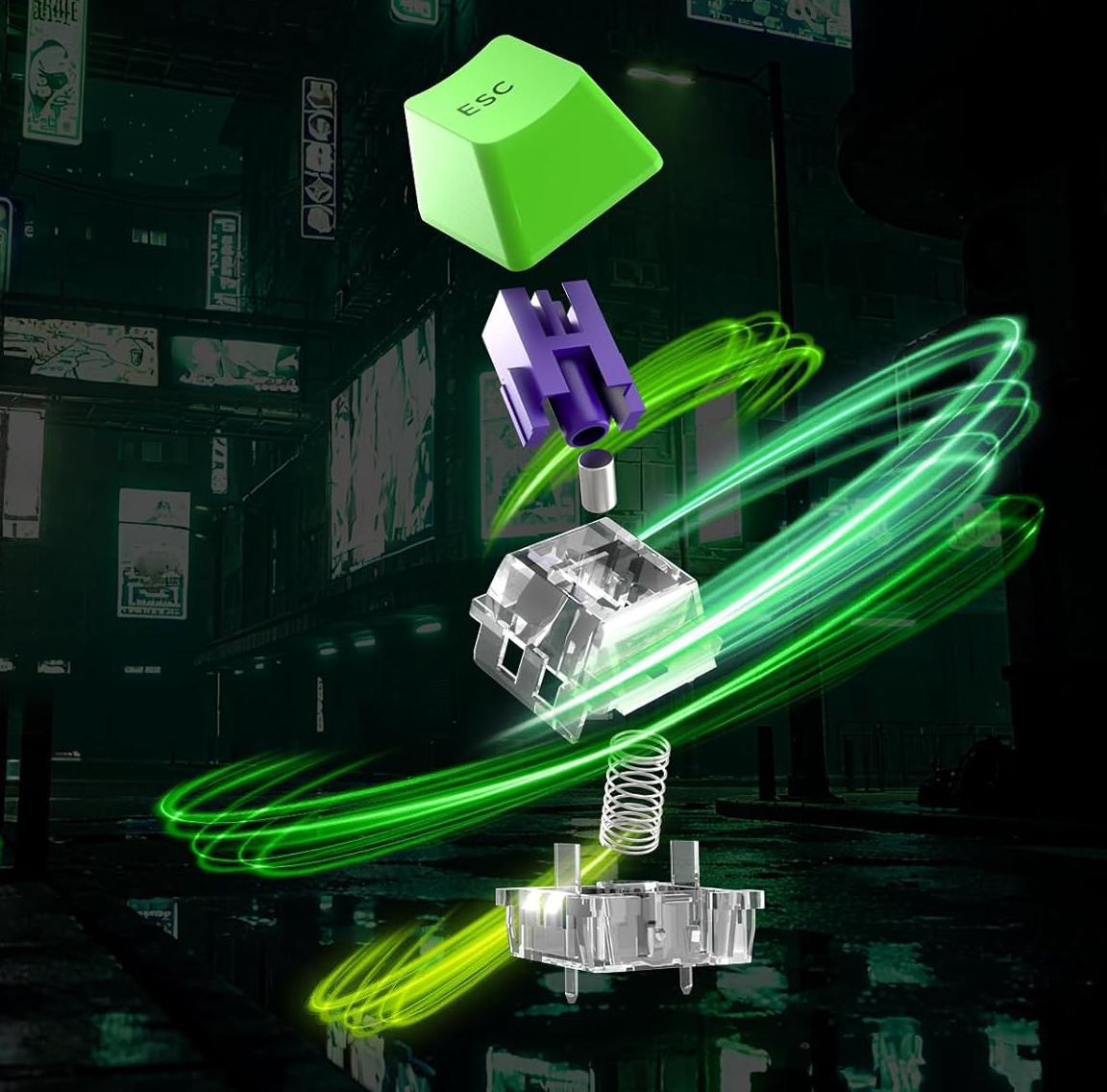 Klawiatura magnetyczna Attack Shark R85 HE z podświetleniem RGB i rolką głośności.